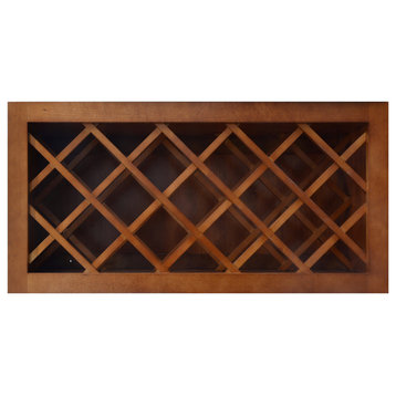 Sunny Wood ESW3015WR Ellisen 30" x 15" Wine Bottle Rack Wall - Amber Spice