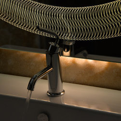 Cosmic Mirror Detail with Highlighter Lighting, Ahmedabad - Bathroom Mirrors