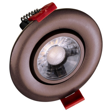 3" LED Gimbal Recessed Downlight, Oil-Rubbed Bronze, 4000k