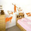 Farm Set Wall Decal, Pink, 47"x47"