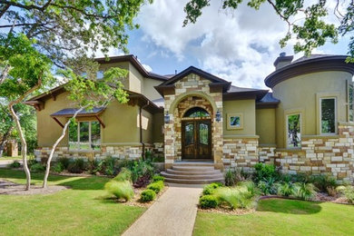 Inspiration for a rustic exterior home remodel in Austin