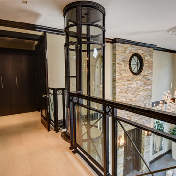 Elegant Modern Elements with Glass Home Elevator