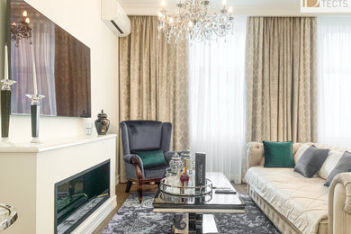 Inspiration for an eclectic living room remodel in Moscow