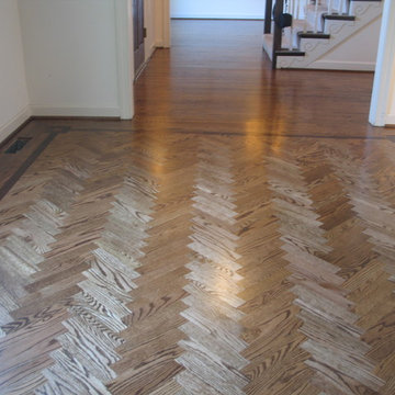 Herringbone with Walnut Border