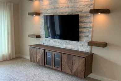 MidCentury Modern Stone Wall Unit | Design and Build
