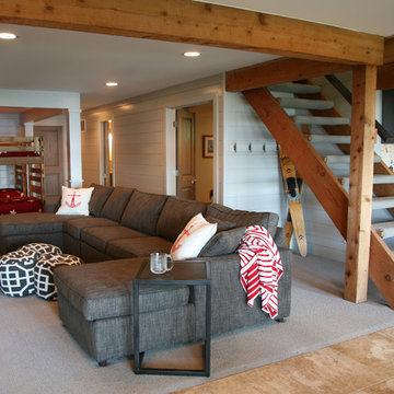 reclaimed modern lakeside home
