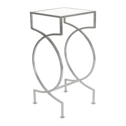 Worlds Away - Worlds Away Samantha Mirror Side Table - Side Tables And End Tables