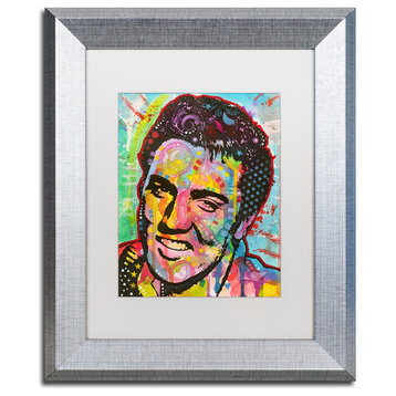 Dean Russo 'Elvis' Framed Art, Silver Frame, 11"x14", White Matte