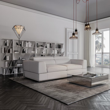 Bergamo 2 Seater Sofa Bed in Light Gray