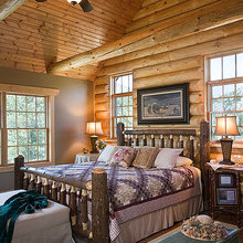 Log Homes Master Bedroom