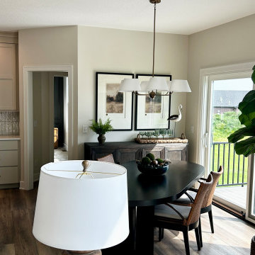 Accessible Beige Painted Kitchen with Birch Almond Accents