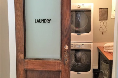 Small Laundry Room with Barn Door