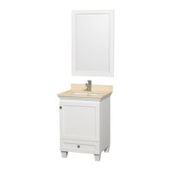 Wyndham Collection Acclaim 24" Bathroom Vanity in Marble Ivory Top - Bathroom Vanities And Sink Consoles