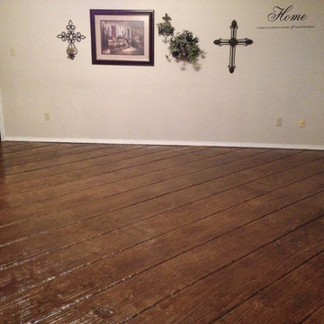 Concrete Flooring - Wood Plank pattern