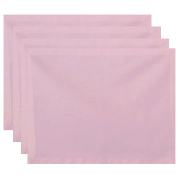 18"x14" Solid Print Placemat, Pink, Set of 4