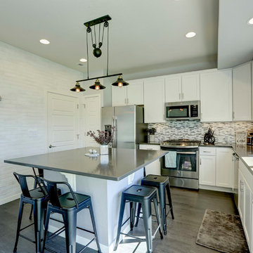 Industrial/Contemporary Kitchen and Living Area