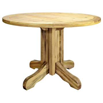 Montana Woodworks Homestead Transitional Wood Patio Table in Gold