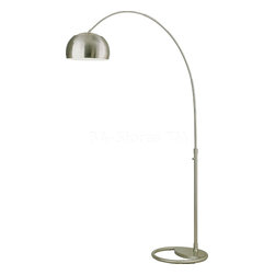 Cleo Brushed Nickel Arc Lamp - Lighting