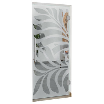 Swing Glass door, Sheet Design, Semi-Private, 30"x84" Inches, 5/16" (8mm)