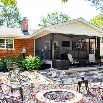 Covered Composite Deck with Custom Screen Room System