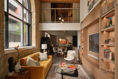 Inspiration for an industrial living room remodel in Toronto
