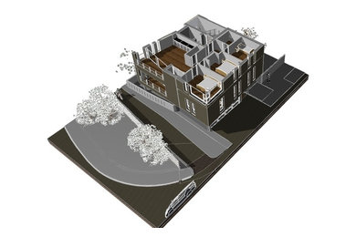 Cut Away 3D Visualisation showing the apartment arrangement