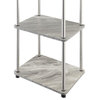 Convenience Concepts Designs2Go No-Tools Five-Tier Tower in Gray Wood Finish