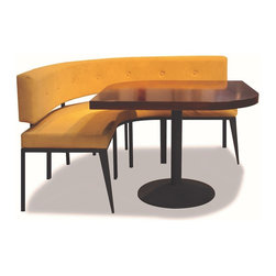 Yi Booth with Trattoria Table - Living Room Chairs