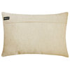 Luxury Beige Jute 12"x20" Lumbar Pillow Cover Chevron Jute Lace - Chevron Strike