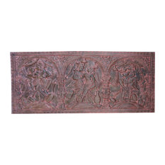 Mogulinterior - Consigned Vintage Headboard Carved Moment Of Ecstasy Love Art Eclectic Decor - Headboards