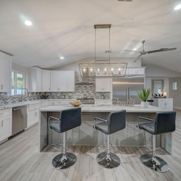 Authentically Monochromatic, Kitchen Remodel in Santa Fe Springs, CA