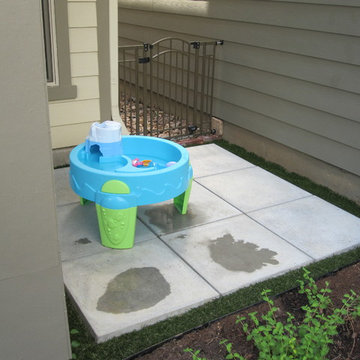 Small space turned into a highly functional garden that’s safe for a young child