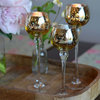 3 Piece Gold Baby Long Stem Candle Holders