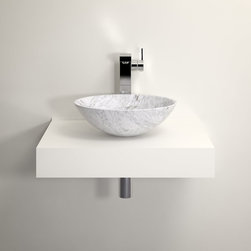LUSSO STONE ITALIA CARRARA FREESTANDING MARBLE BASIN 400 - Products