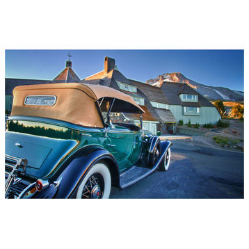 Nicholas Bielemeier Classic Car, Timberline Lodge Oregon Art Print, 12"x18"