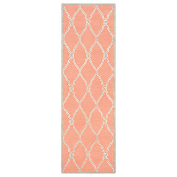 Safavieh Cambridge Collection CAM352 Rug, Coral/Ivory, 2'6"x6'