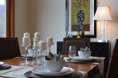 Elegant dining room photo in New York