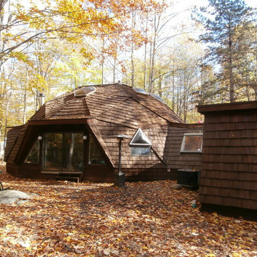 Geodesic Dome - Wood shake roof restoration