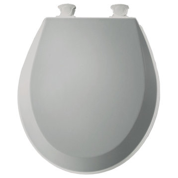 Bemis 500EC Round Closed-Front Enameled Wood Toilet Seat - Ice Grey
