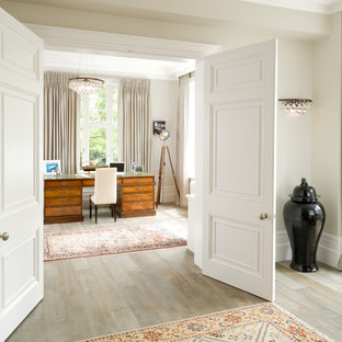 Stunning hallway looking into beautifully finished home study