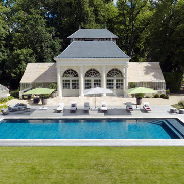 Piscine enterrée 17x6m - Ancienne Orangerie