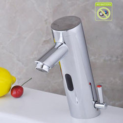 Contemporary Bathroom Sink Faucet with Hot and Cold Hydropower Automatic Sensor - Bathroom Sink Faucets