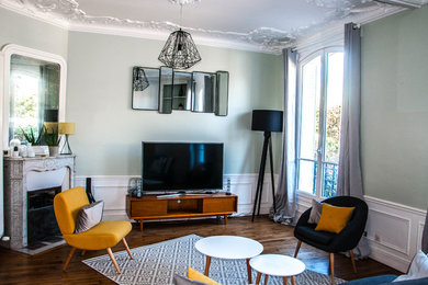 Midcentury living room in Paris.