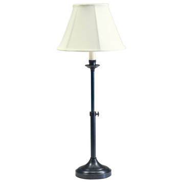 House of Troy CL250 Club 1 Light Table Lamp - Oil Rubbed Bronze / Off-White