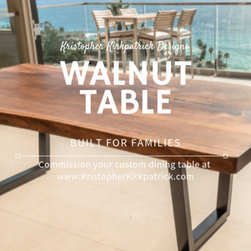 Black Walnut Slab Dining Table Made to Order - Dining Tables