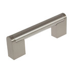 3-3/4" Center Stainless Steel/Zinc Cabinet Round Cross Bar Pull