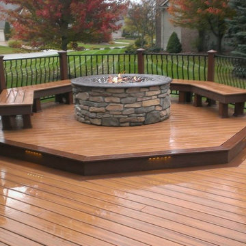 Trex Deck with Fire Pit