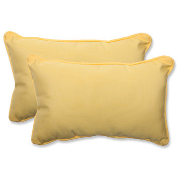 Fortress Canvas Rectangular Throw Pillow (Set of 2), Yellow