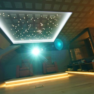 Example of a trendy home theater design in Angers