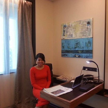 Contemporary Blue Abstract Oil Painting I ArtisanMalaysia.com